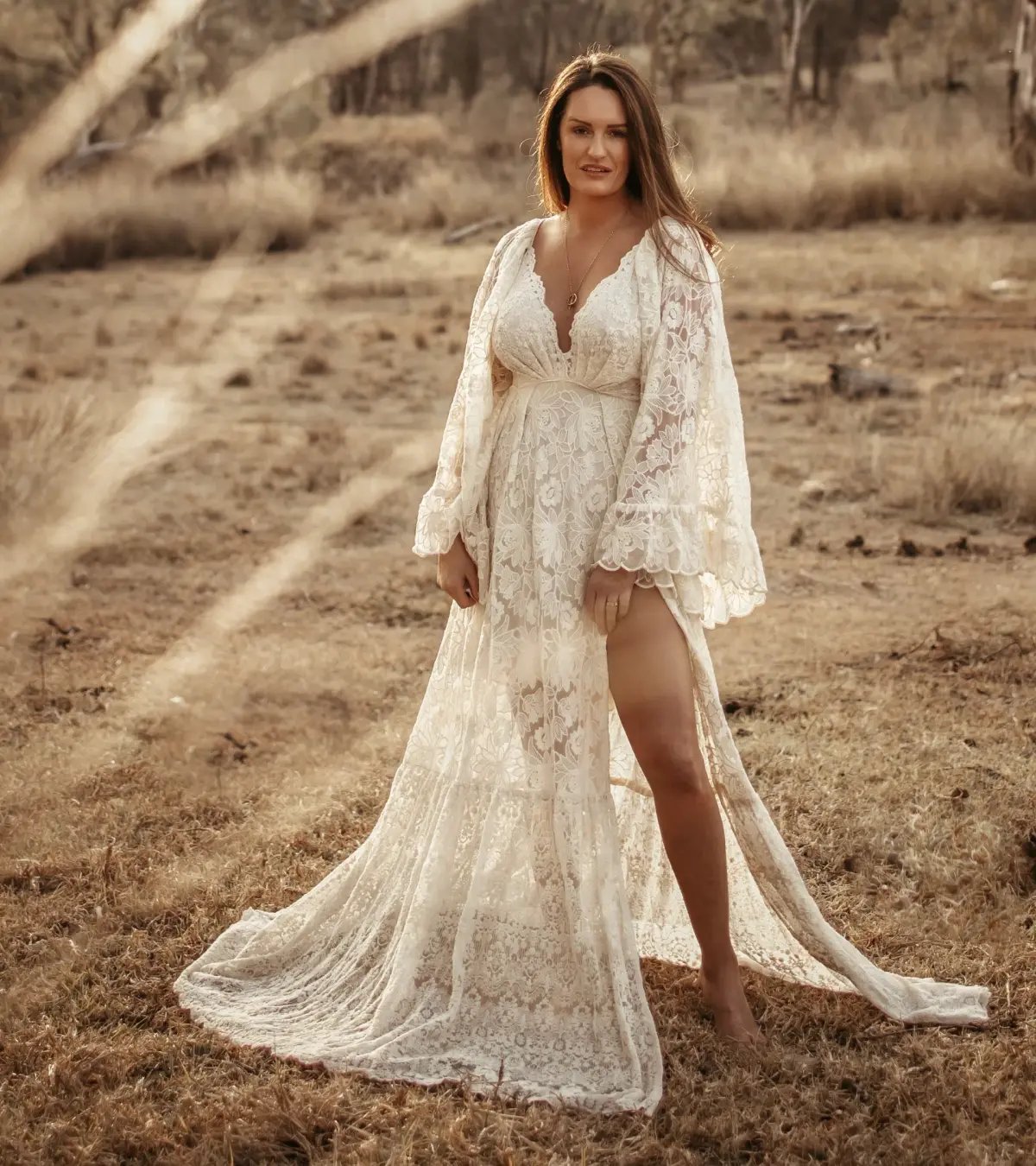 We Are Reclamation Much Love Gown Cream One Size photo 7