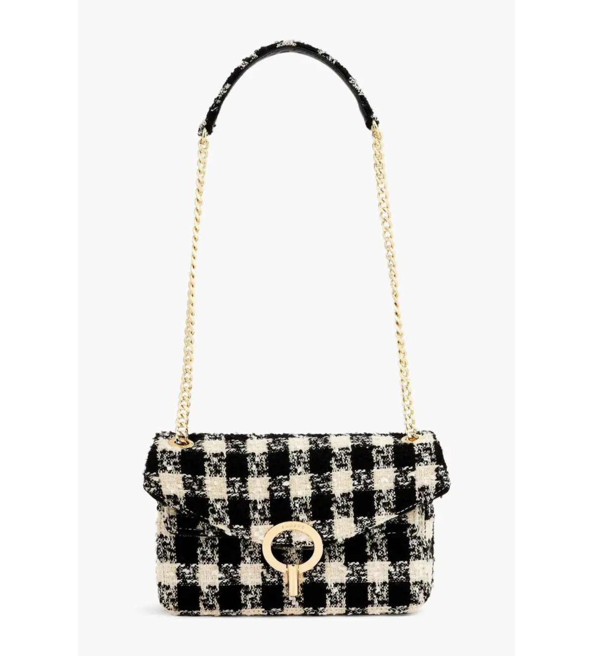 Sandro Yza Houndstooth Tweed Bag photo 4