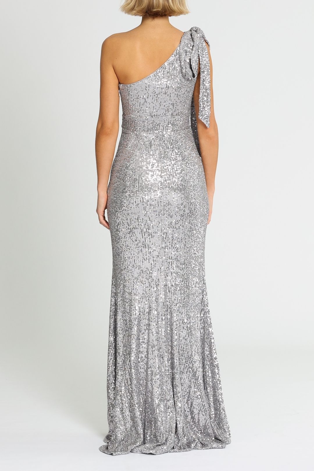Scala Sequin Gown - Pewter photo 3