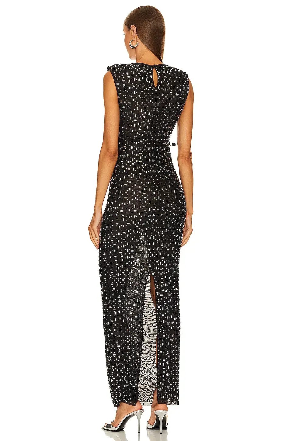 Self Portrait Rhinestone Gown in Black Size 8 photo 3