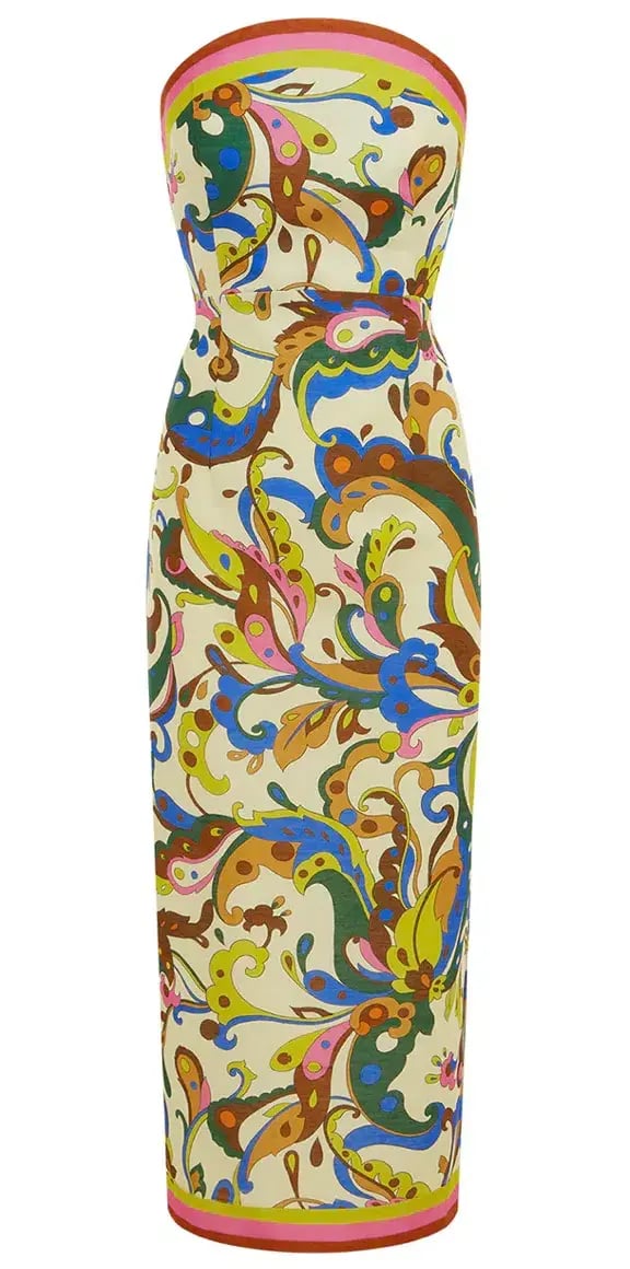 Alemais Ozma Bodice Midi Dress Multi Size 12 photo 4