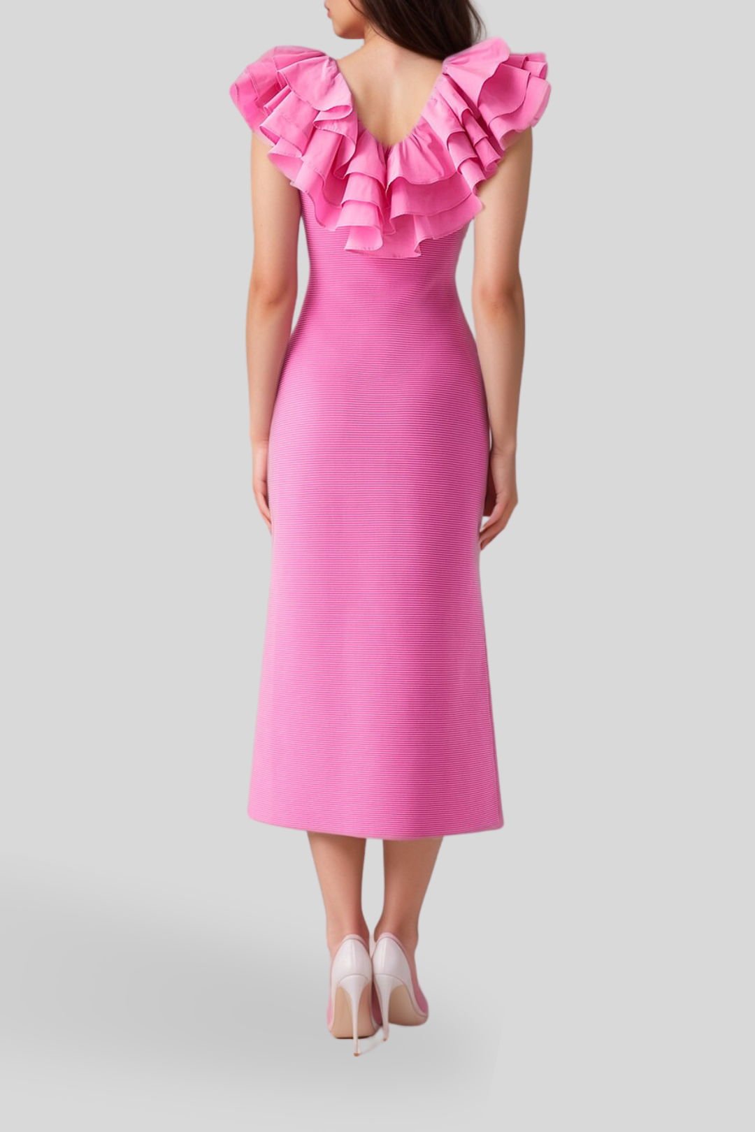 Transcendent Ruffle Midi Dress photo 2