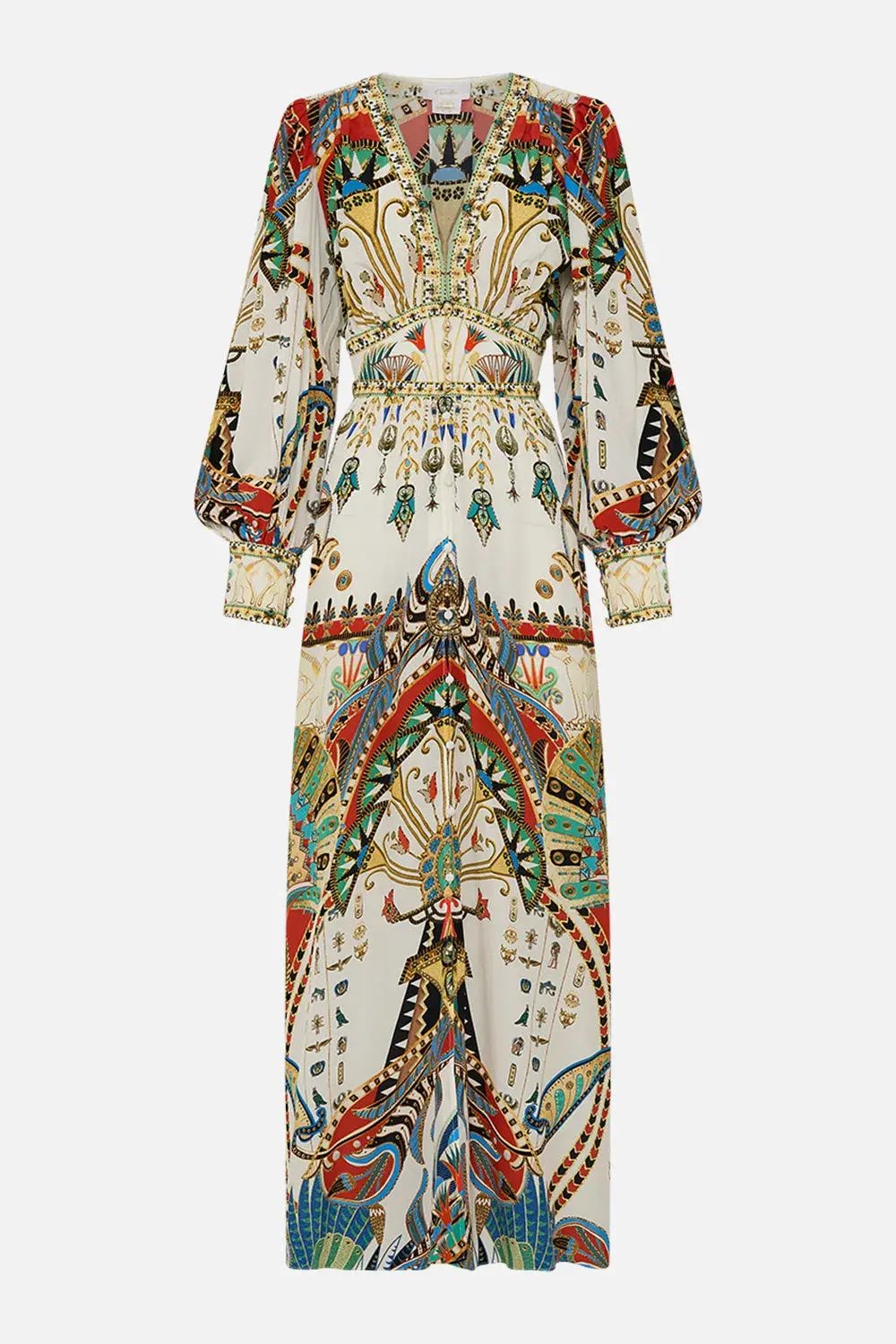 Camilla Valley of the Queens Shaped Waistband Dress with Gathered Sleeves Size M / AU 12 photo 7