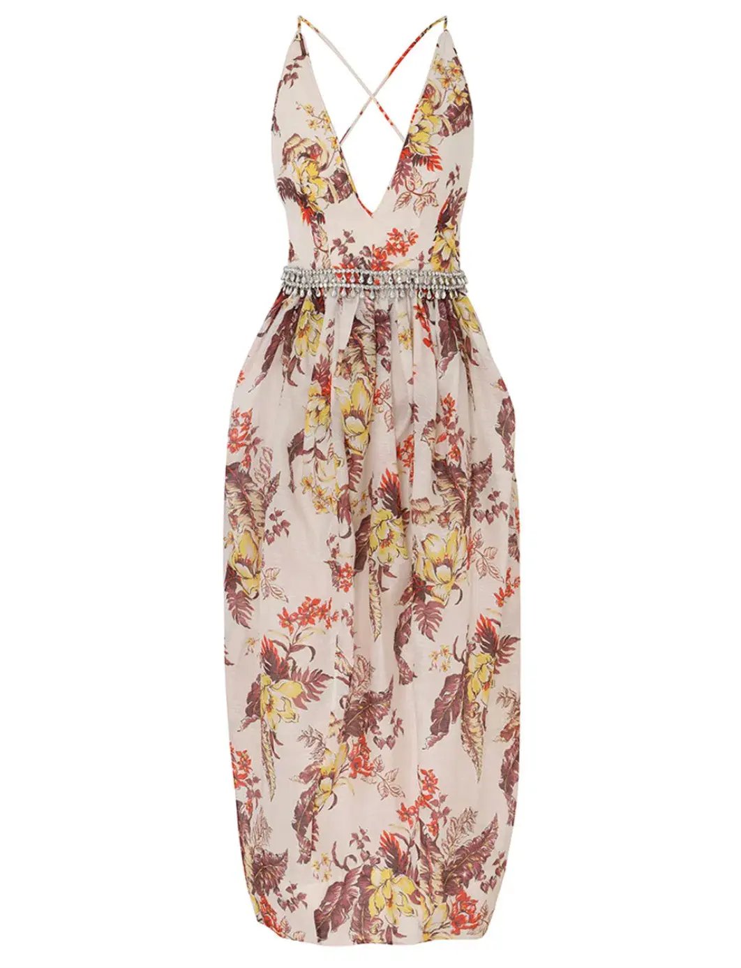 Zimmermann Matchmaker Tulip Dress Ivory Tropical Floral Size 0P / AU 6 photo 3