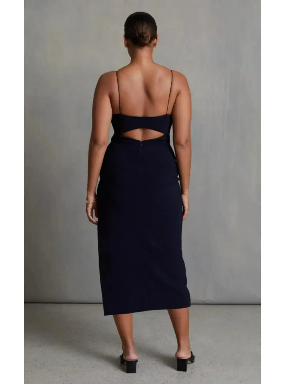 Bec & Bridge Be Mine Cut Out Midi Dress Black Size AU 6 photo 3