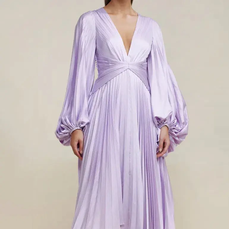 Acler Palms Dress Purple Size 10 photo 6