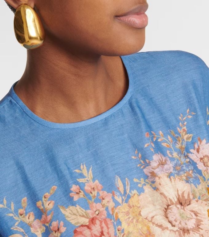 Zimmermann August Belted Floral-Print Linen Mini photo 2