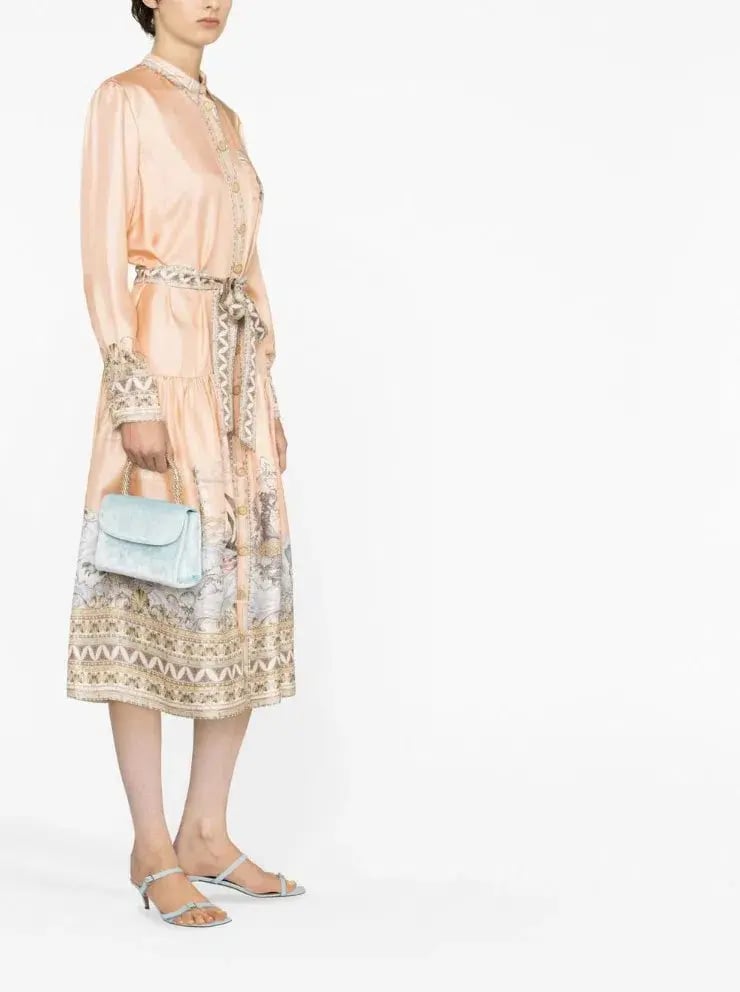 Zimmermann High Tide Odyssey Print Shirt Midi Dress Multi Size 1 / AU 10 photo 2