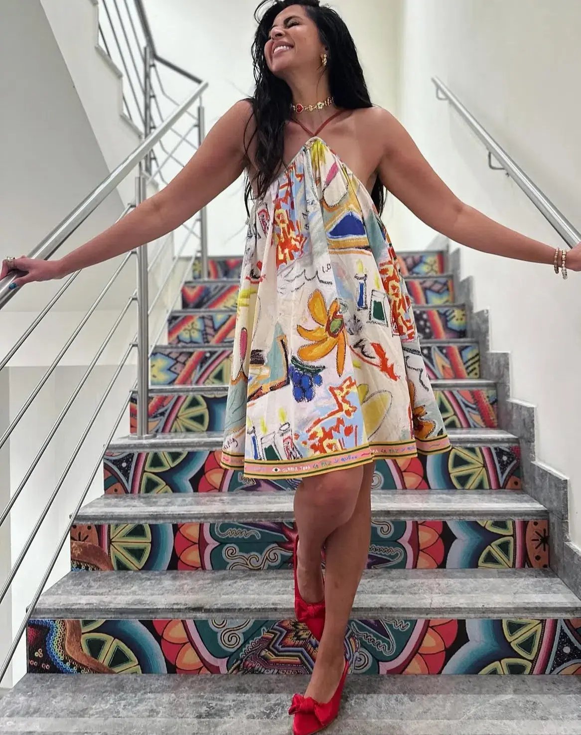 Alemais La Charrasca Mini Dress Print Size 8 photo 2
