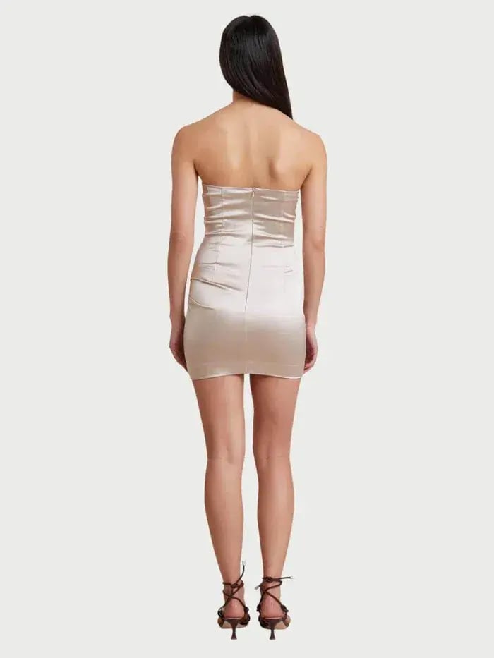 Bec & Bridge Heather Mini Dress Champange Cream Size 8 photo 3