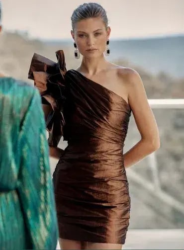 Sheike Mirage Mini Dress Brown Size 10 photo 5
