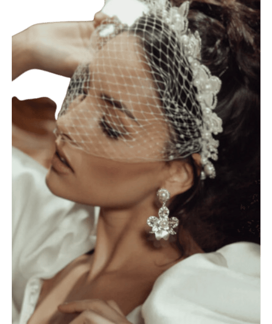 Ashlee Lauren Silver Sofia Pearl Earrings photo 2