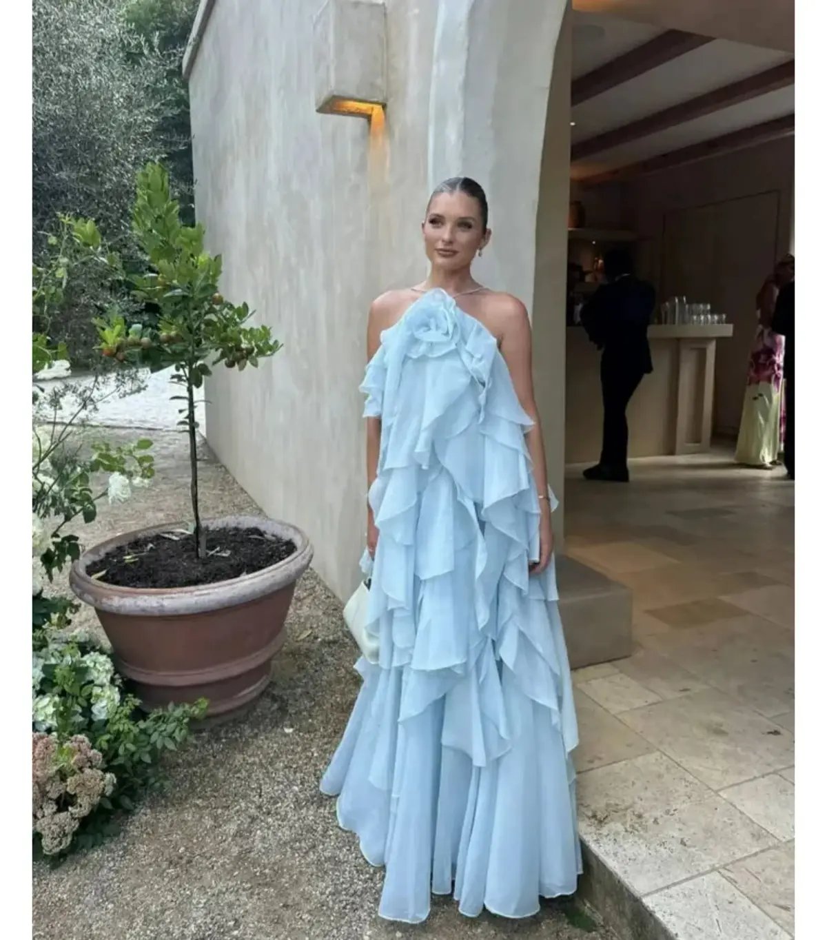 Aje Pandorea Layered Maxi Dress Silver Blue Size AU 10 photo 4