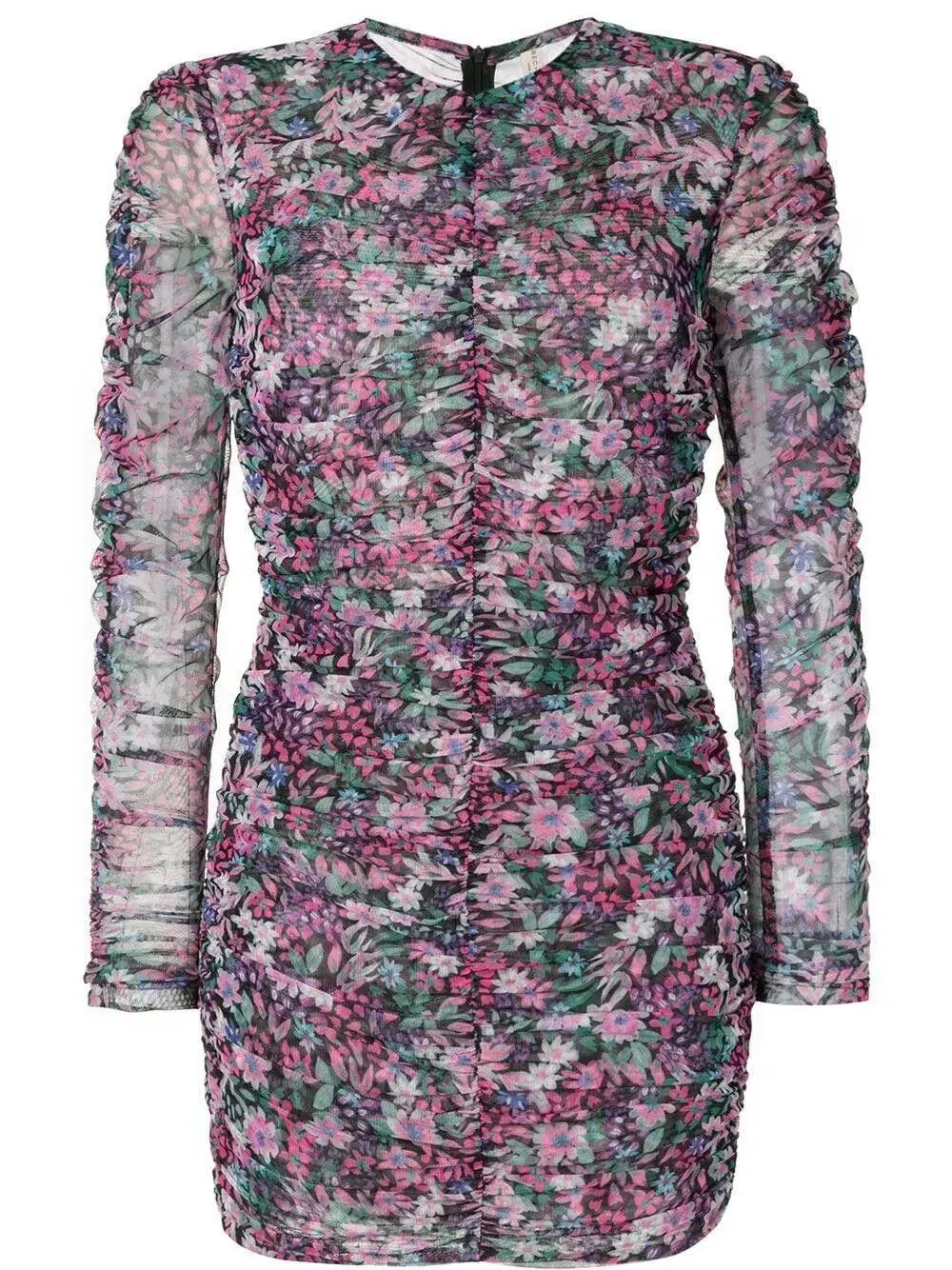 Bec & Bridge Print Anais Mesh Mini Dress Purple Size AU 8 photo 2