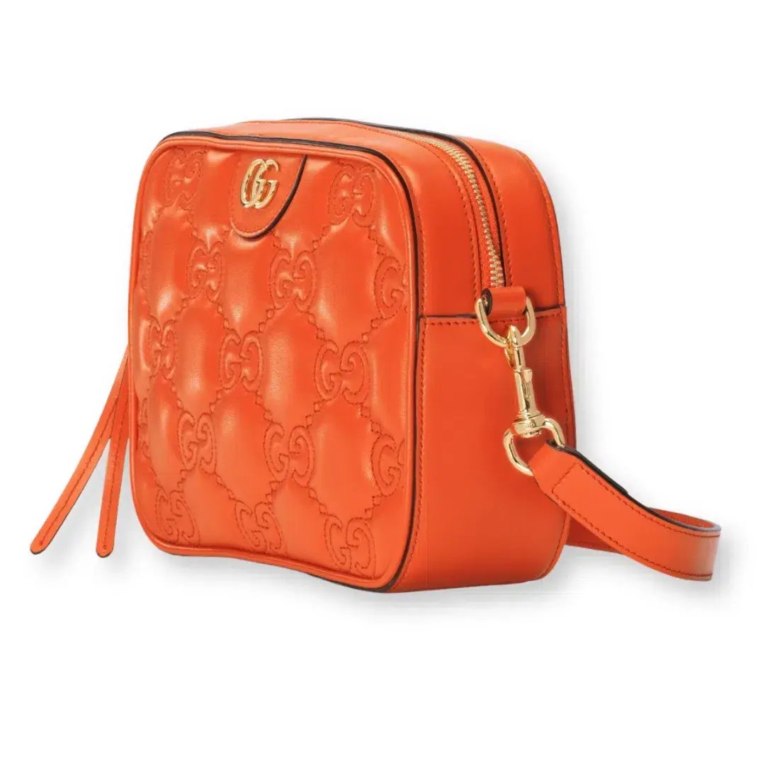 Gucci GG Matelassé Small Shoulder Bag Vibrant Orange photo 2
