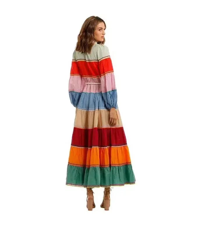 Zimmermann Riders Multi Tiered Dress Multi Size 1 /AU 10 photo 2