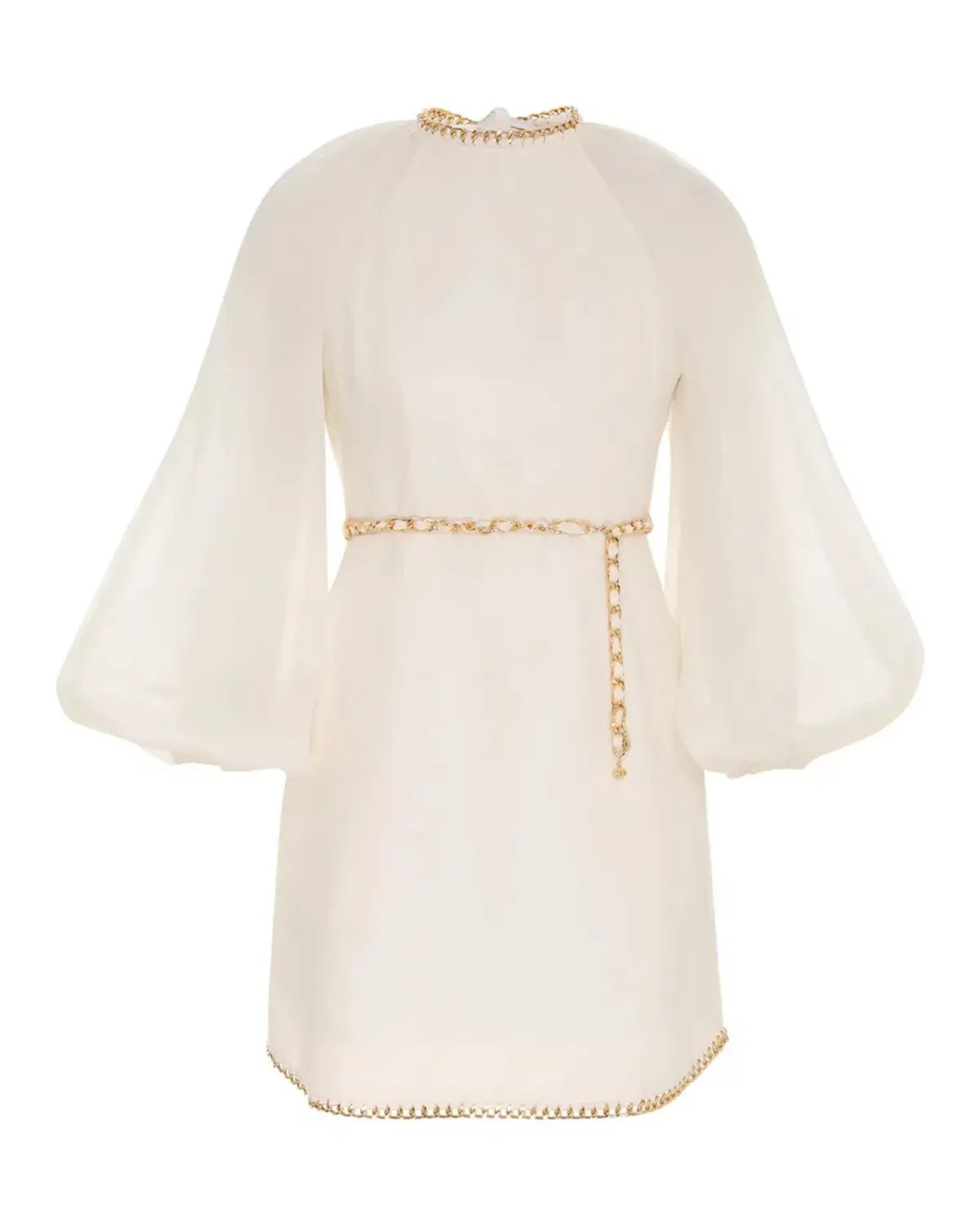 Zimmermann Rouleau Chain Mini Dress Pearl Size 1 / AU 10 photo 3