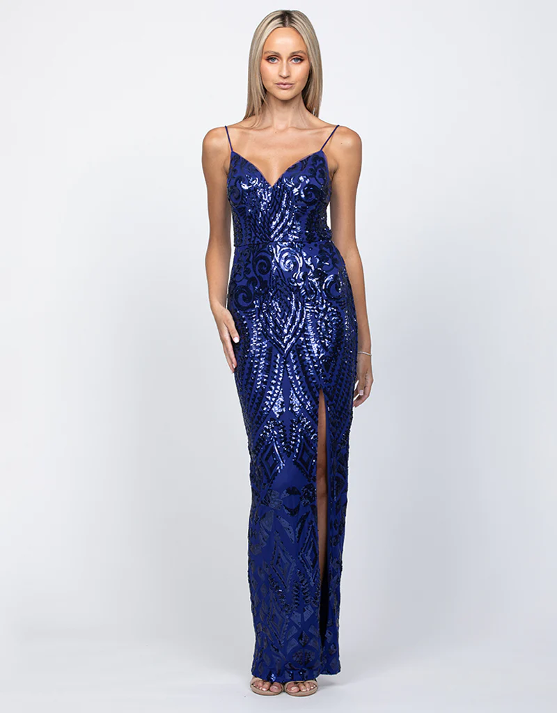 Bariano Rowie Plunge Neckline Gown photo 4