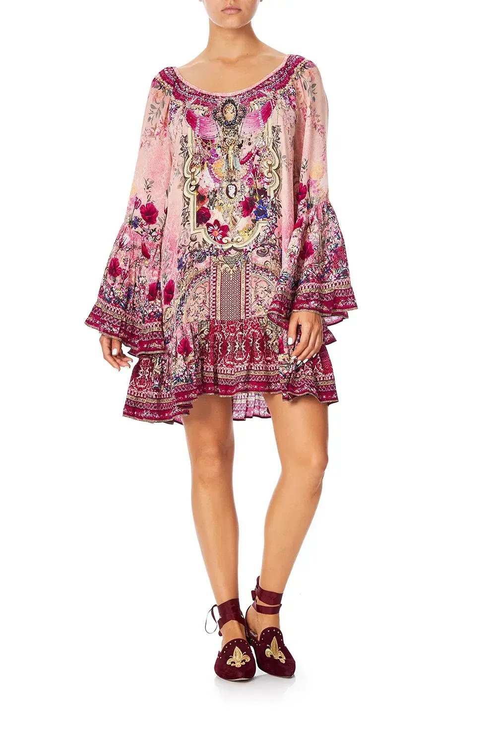 Camilla La Belle A Line Frill Mini Dress Print Size XL / AU 16 photo 2
