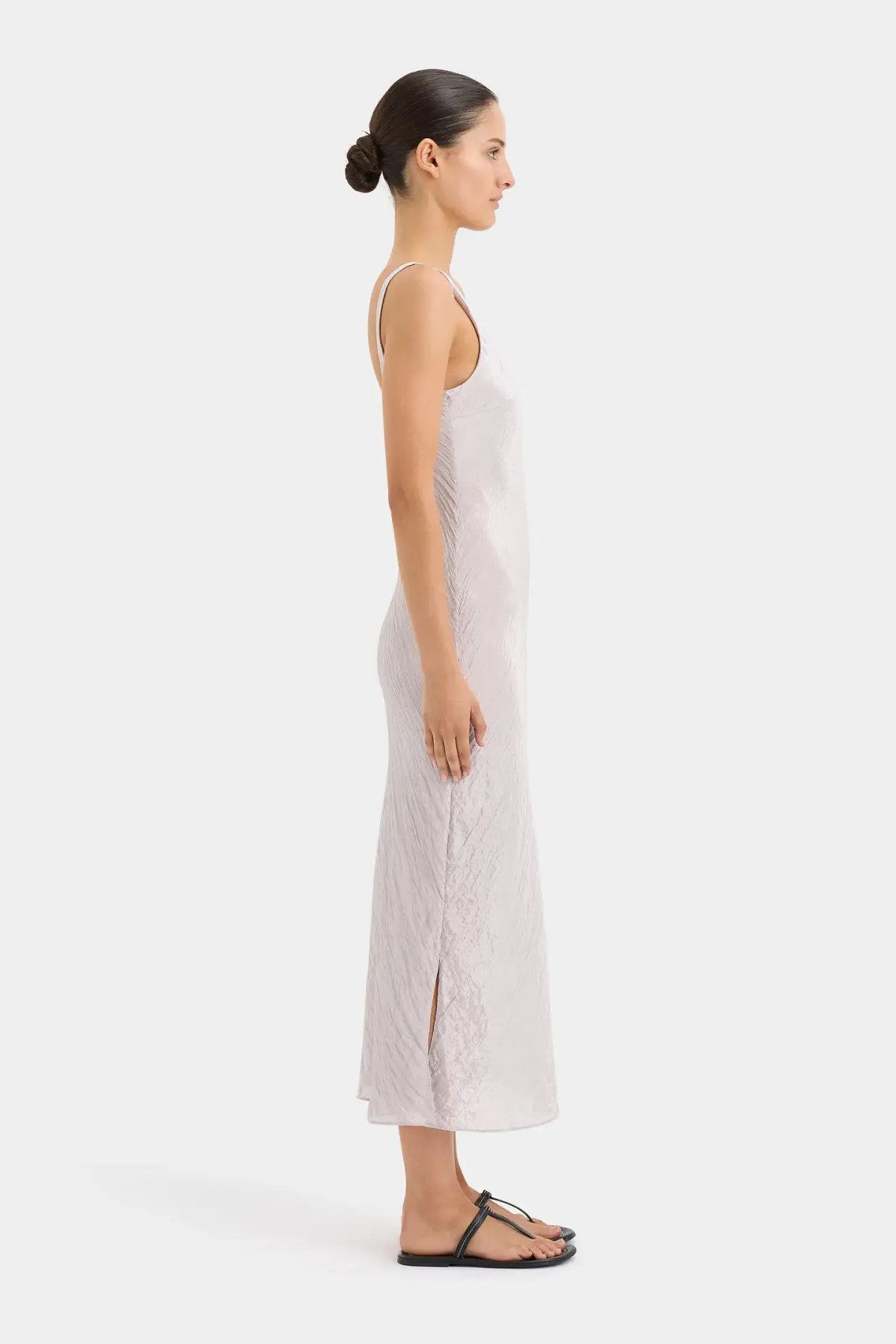 Sir the Label Ligera Bias Slip Midi Dress Silver Size 1 / AU 8 photo 2