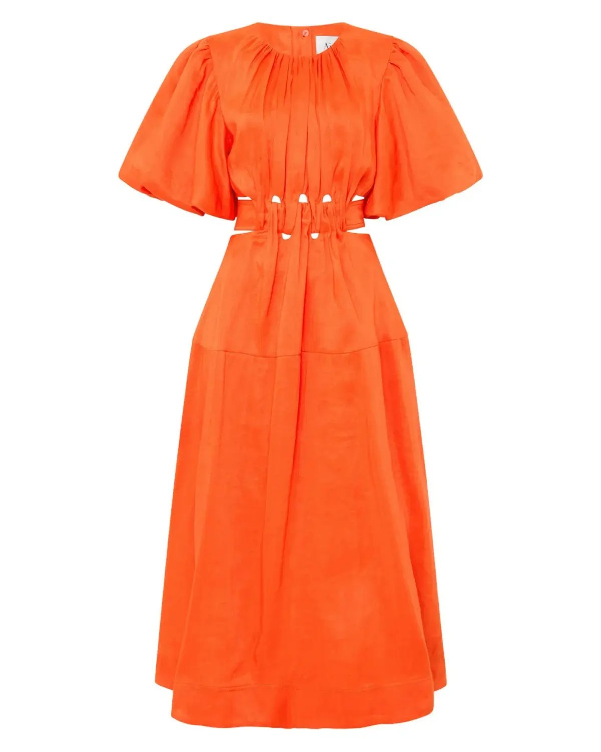Aje Cosette Tie Back Midi Dress Orange Size AU 12 photo 5