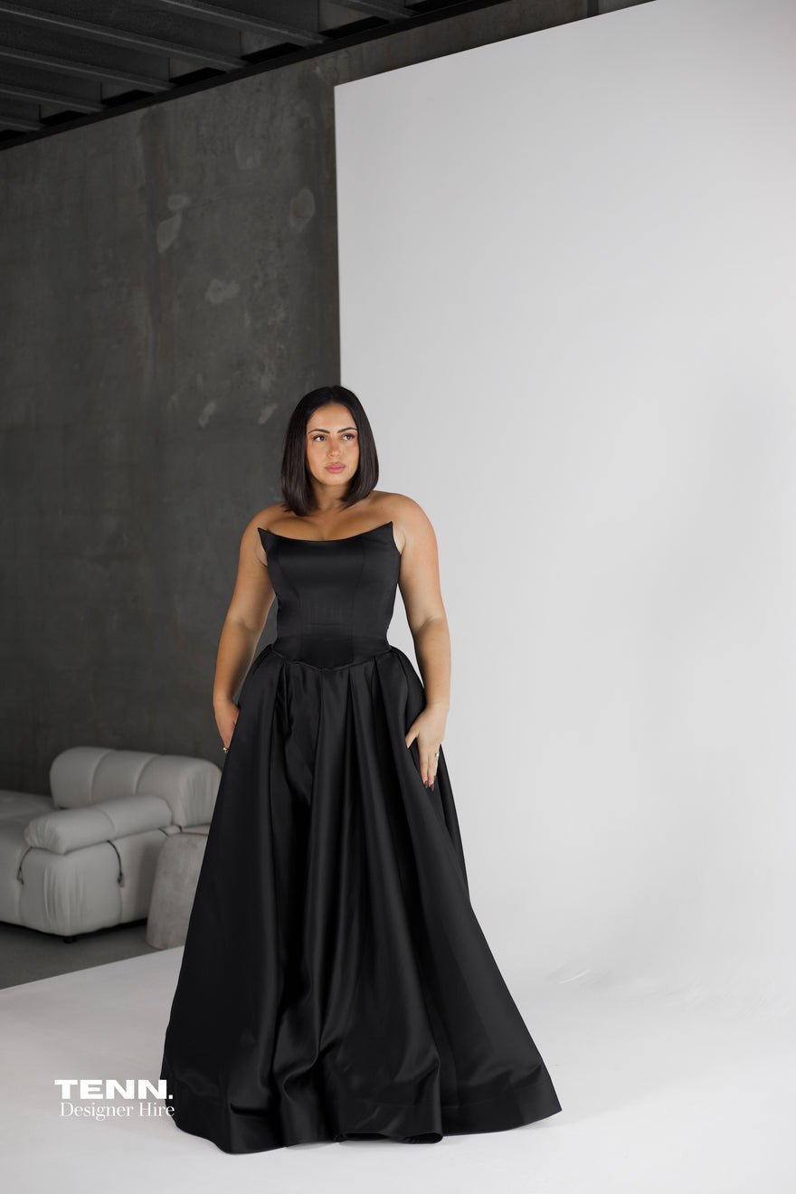 Lia Stublla x TENN Gabriella Gown - Black photo 3