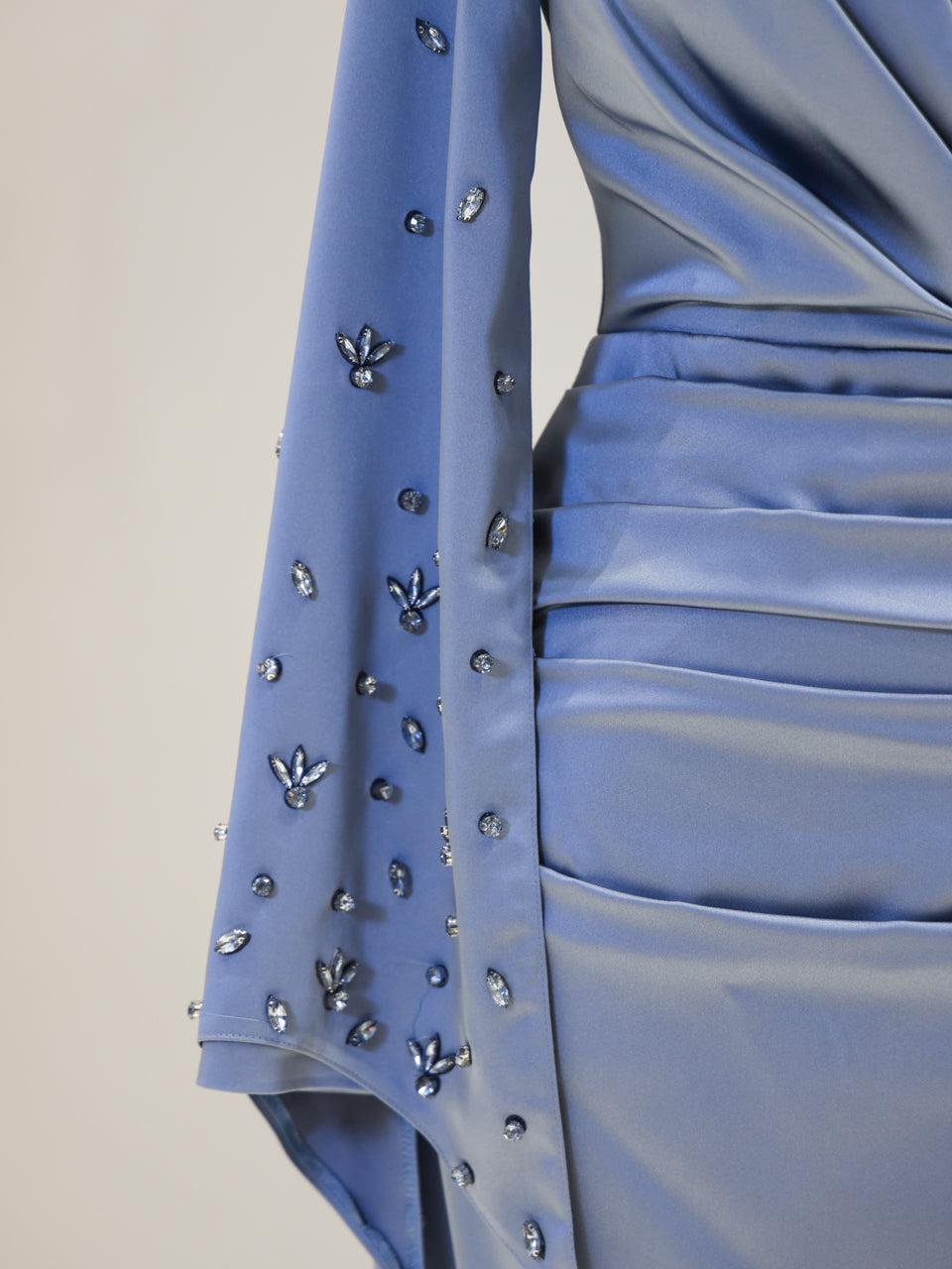 TEAL MAXI DRESS BLUE photo 3