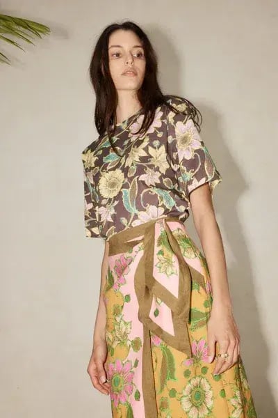 Alemais Winnie Wrap Sarong Skirt Floral Size S / Au 8 photo 7