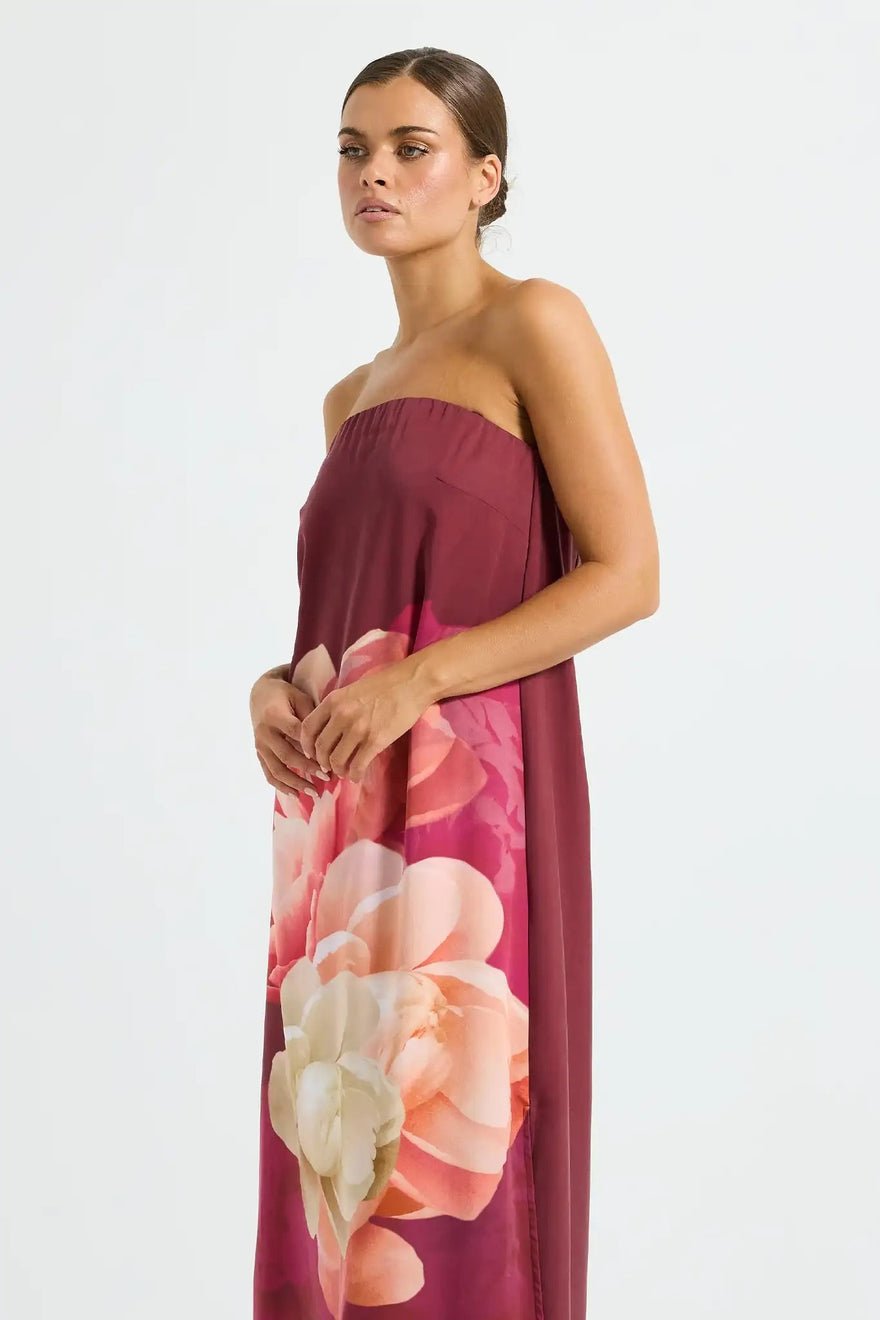 Pasduchas Romance Strapless Maxi Dress - Dark Cherry photo 2