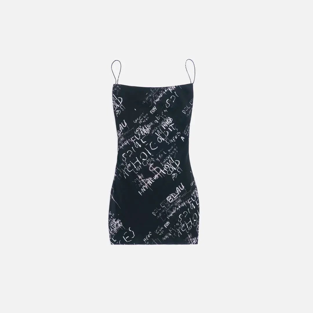 Ksubi Graffiti MIni Dress Black Size S/AU 8 photo 2