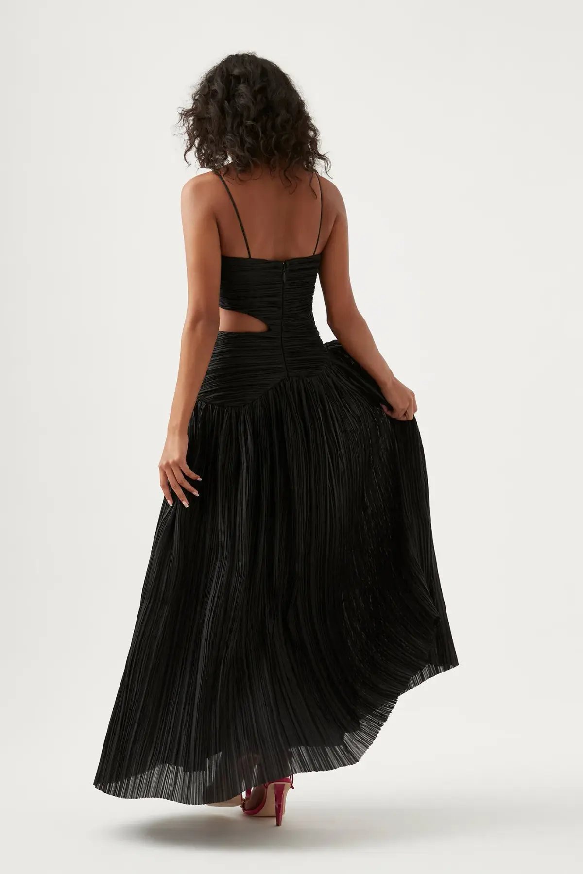 Aje Laurier Wave Maxi Dress in Black Size 8 / S photo 3