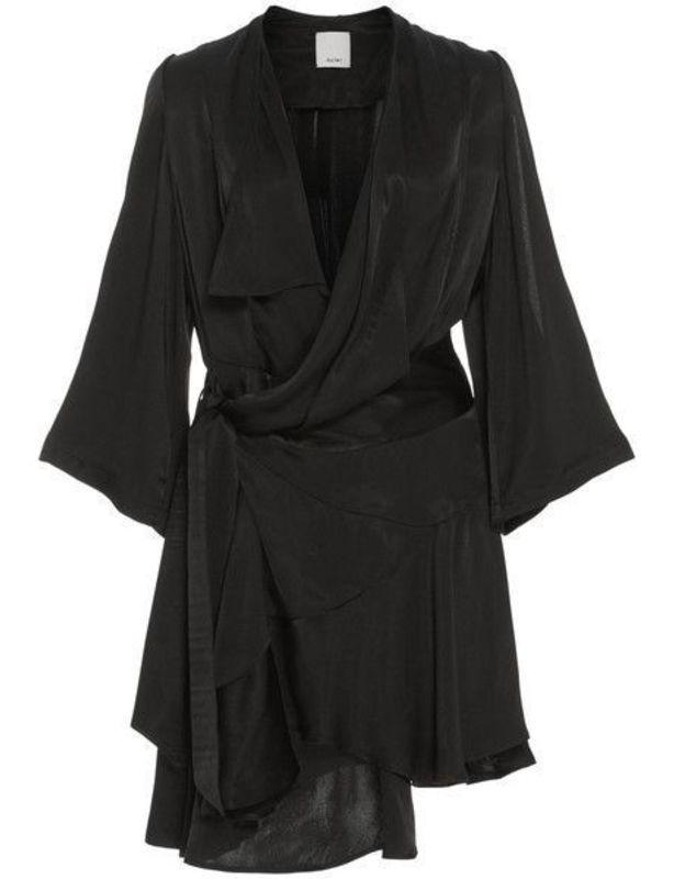 Acler Swindon Wrap Dress Black Size 10 photo 3