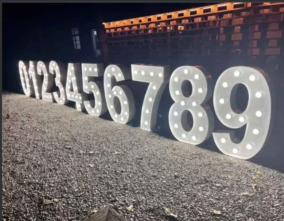 Hire Giant 1.2m Light Up Numbers photo 11