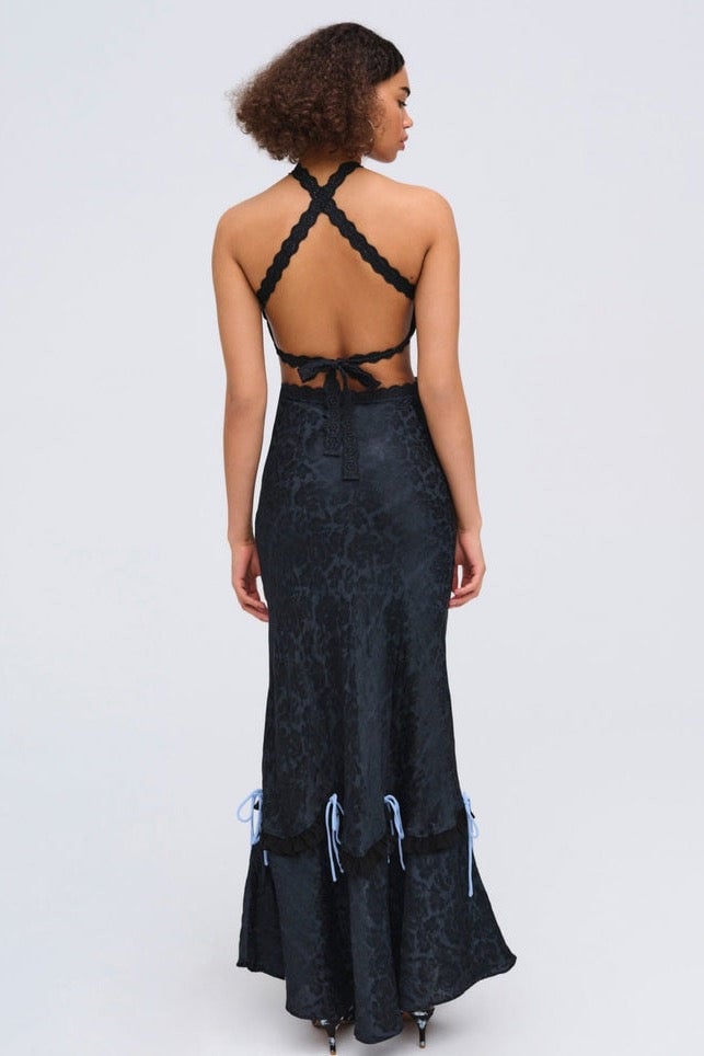 FOR LOVE & LEMONS MATHILDE MAXI DRESS - BLACK photo 4