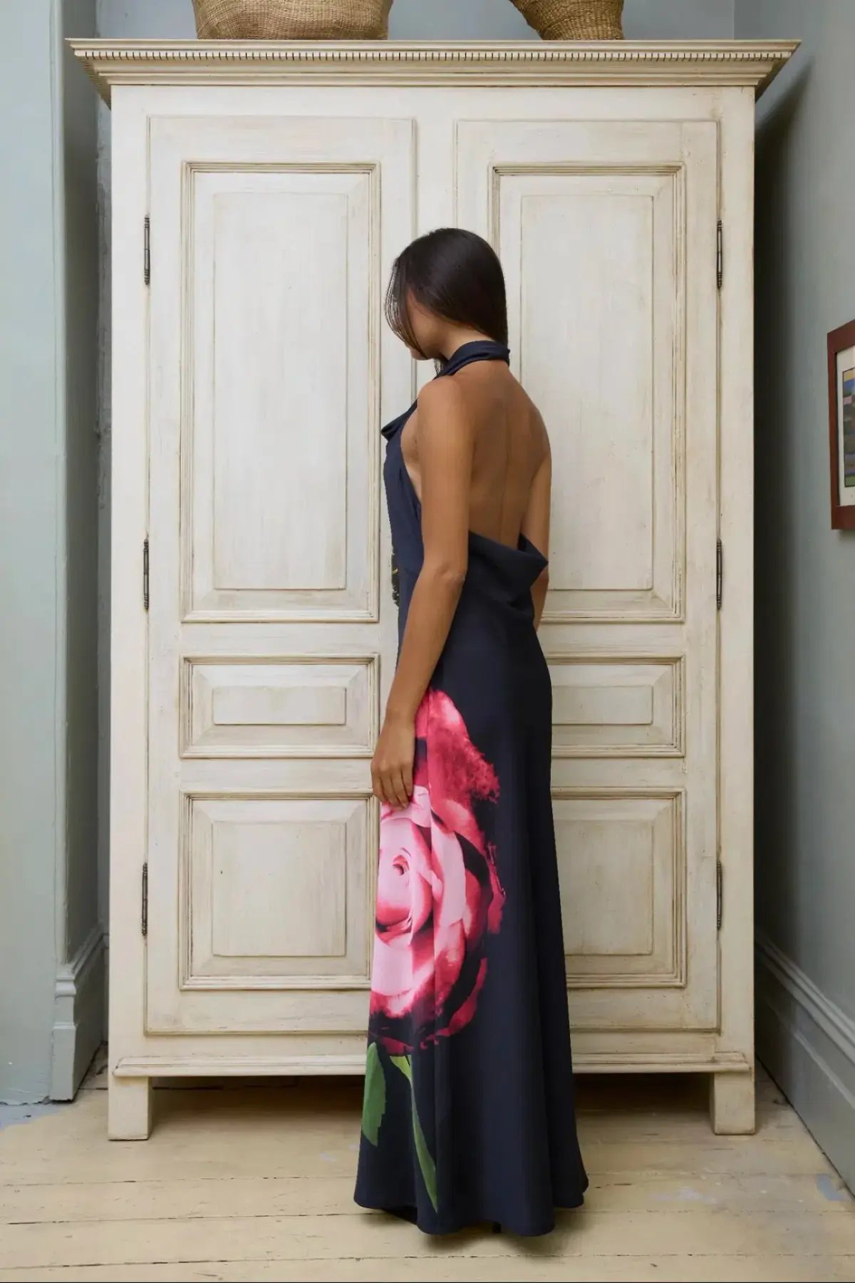 With Harper Lu Cowl Slip Dress Black Rose Size S / AU 8 photo 2