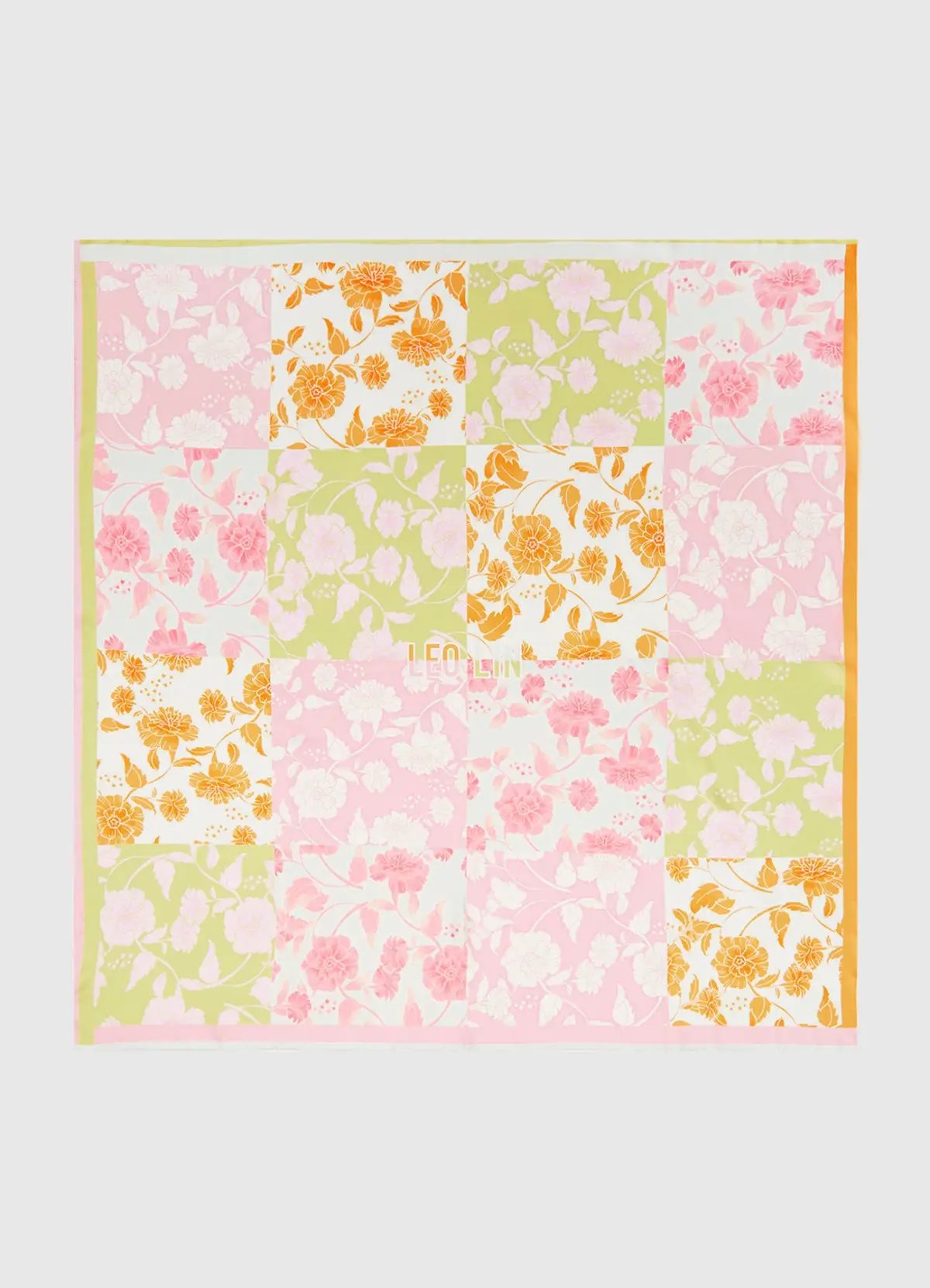 Leo Lin Large Silk Scarf  Anemone Splice Print Size AU 8 photo 5