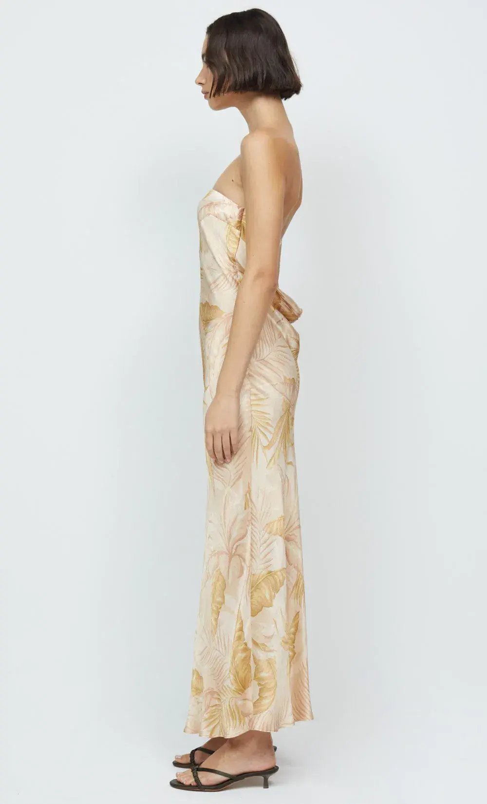 Bec & Bridge Dusty Palms Strapless Maxi Dress Print Size 8 / S photo 3
