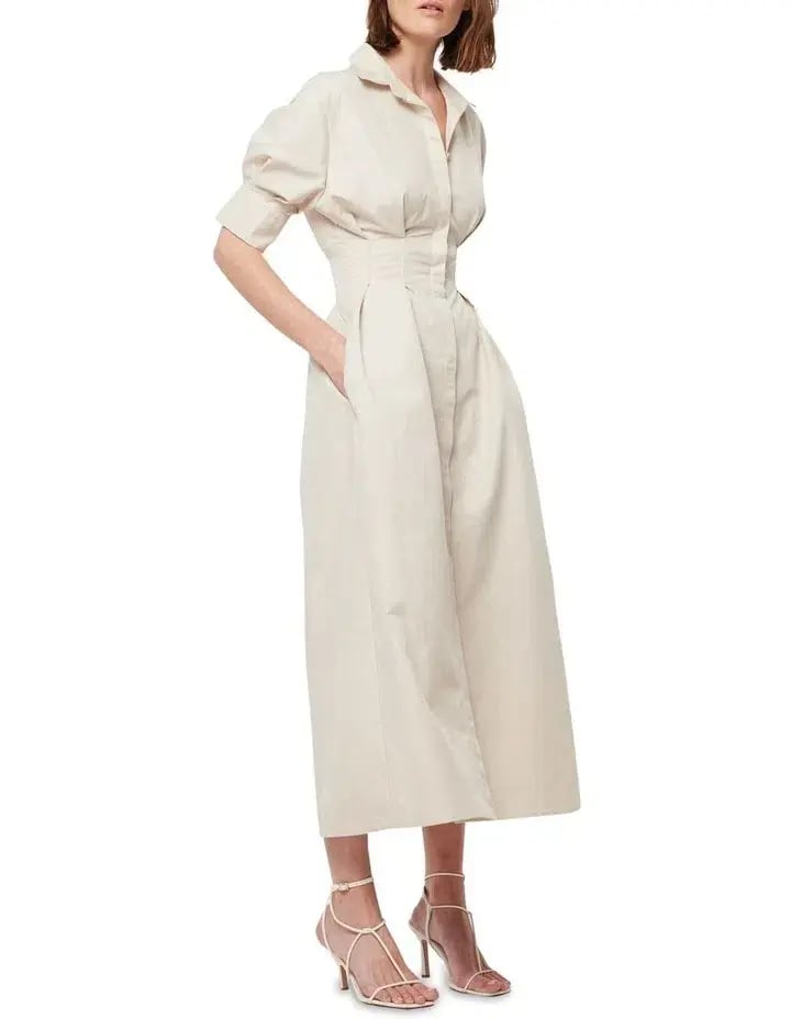 Mossman The Time Off Dress Canvas Beige Size 8 photo 2