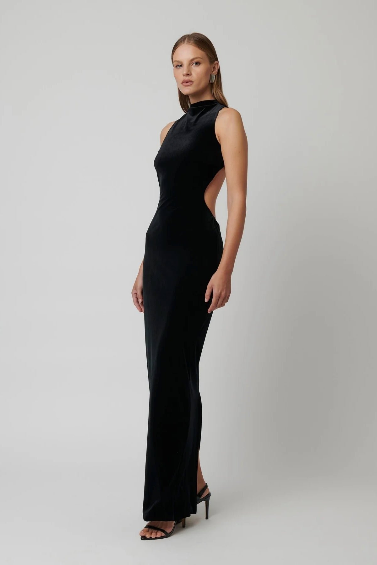 EFFIE KATS AMBRE GOWN - BLACK VELVET photo 2