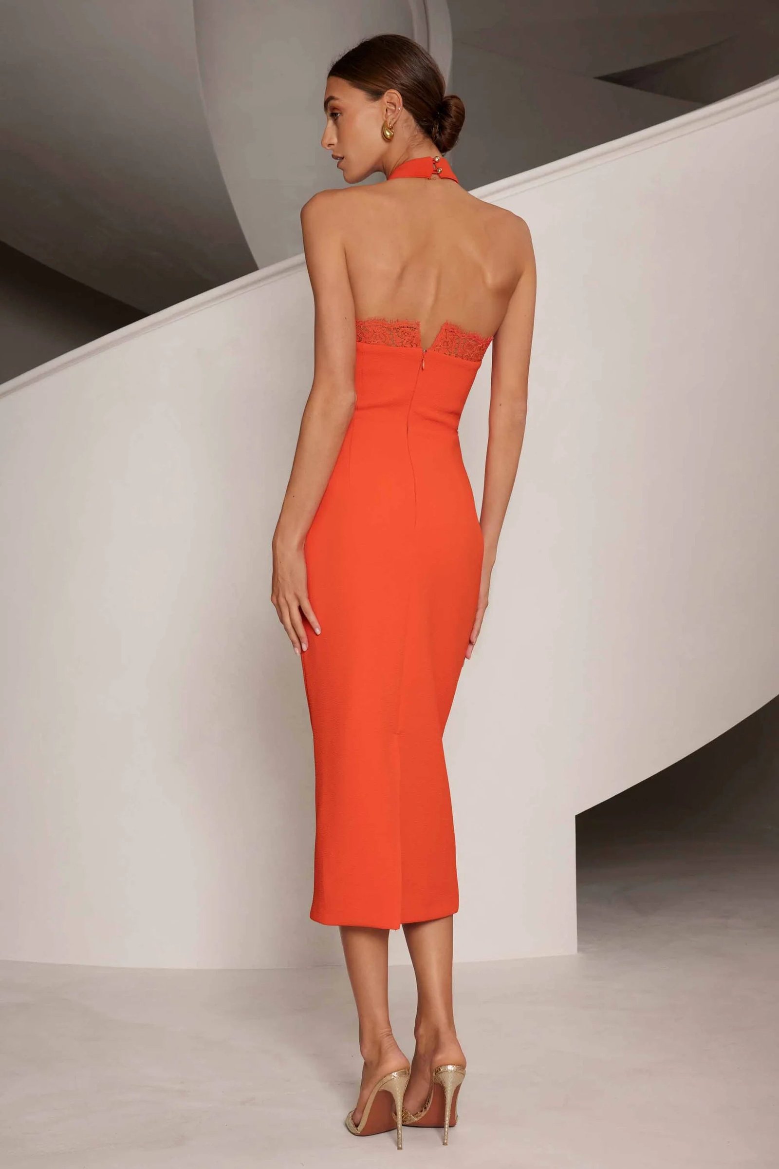 ELLE ZEITOUNE MADELINE DRESS - TANGERINE photo 3