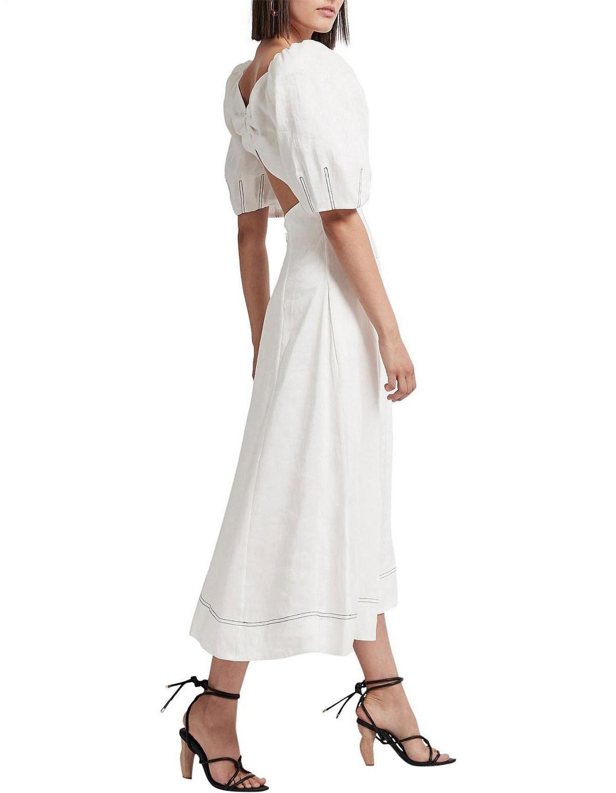Aje Grove Dress White Size 6 photo 2