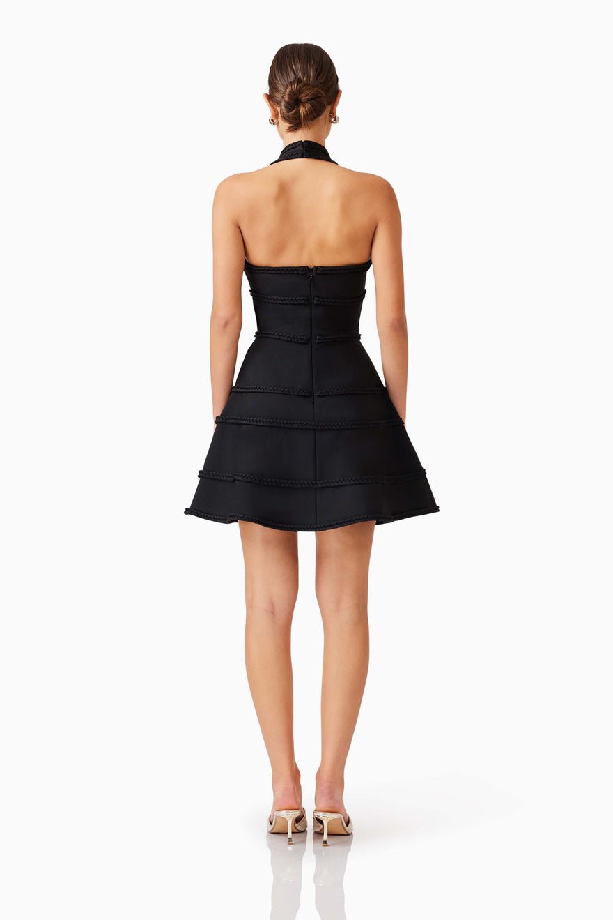 Elliatt Katlyn Halter Mini Dress - Black photo 3