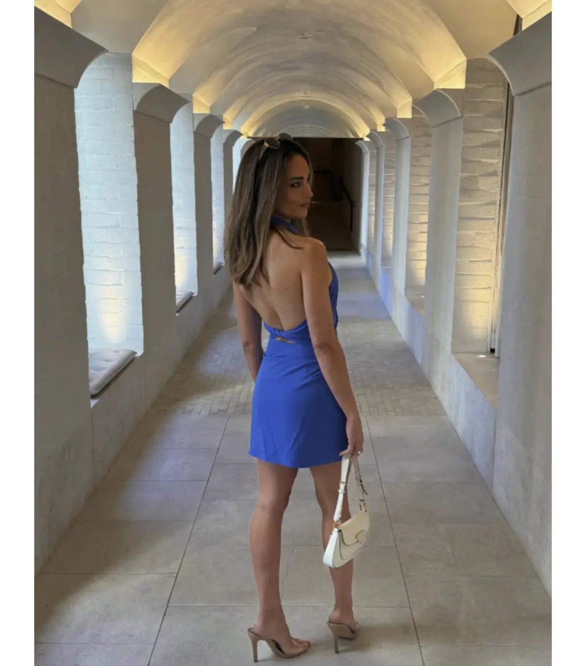 Sir the Label Sol Halter Mini Dress Cobalt Size 10 photo 5