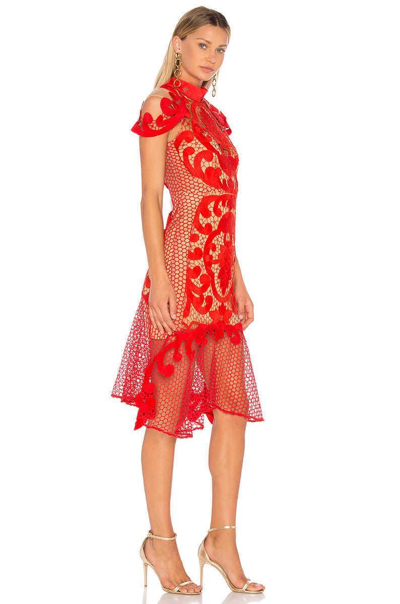 Thurley Rose Ceremony Dress Red Size 12 photo 2