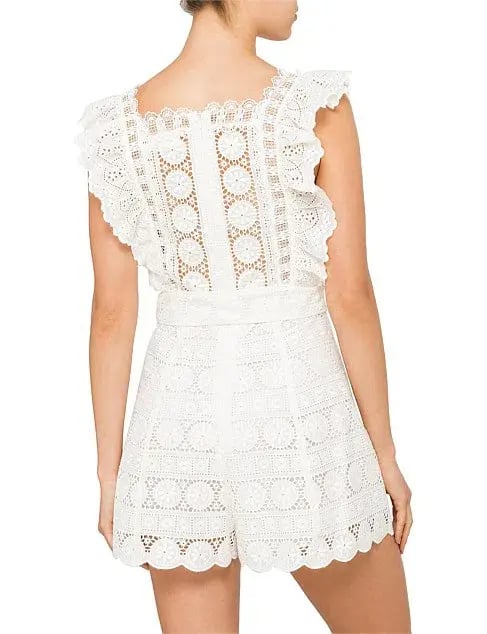 Zimmermann Kali Daisy Playsuit Ivory Size 0 / AU 8 photo 3