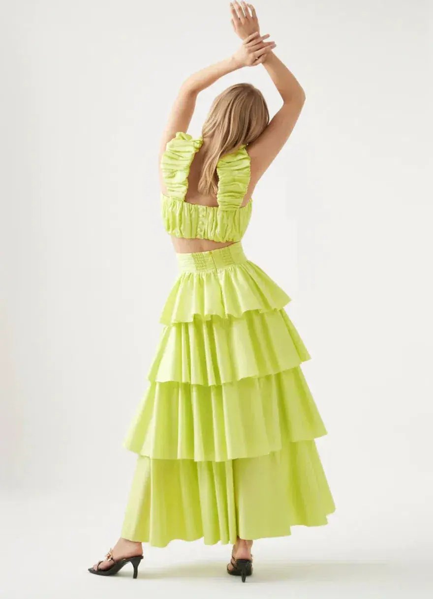 Aje Medina Set in Lime Green Size AU 6 photo 3