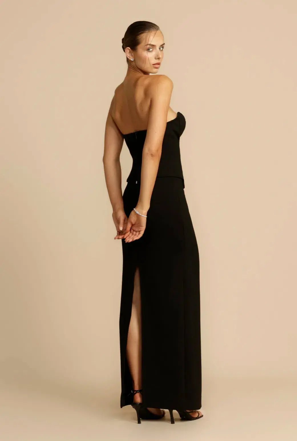 Arcina Ori Frida Bustier and Sloan Skirt Set Black photo 3
