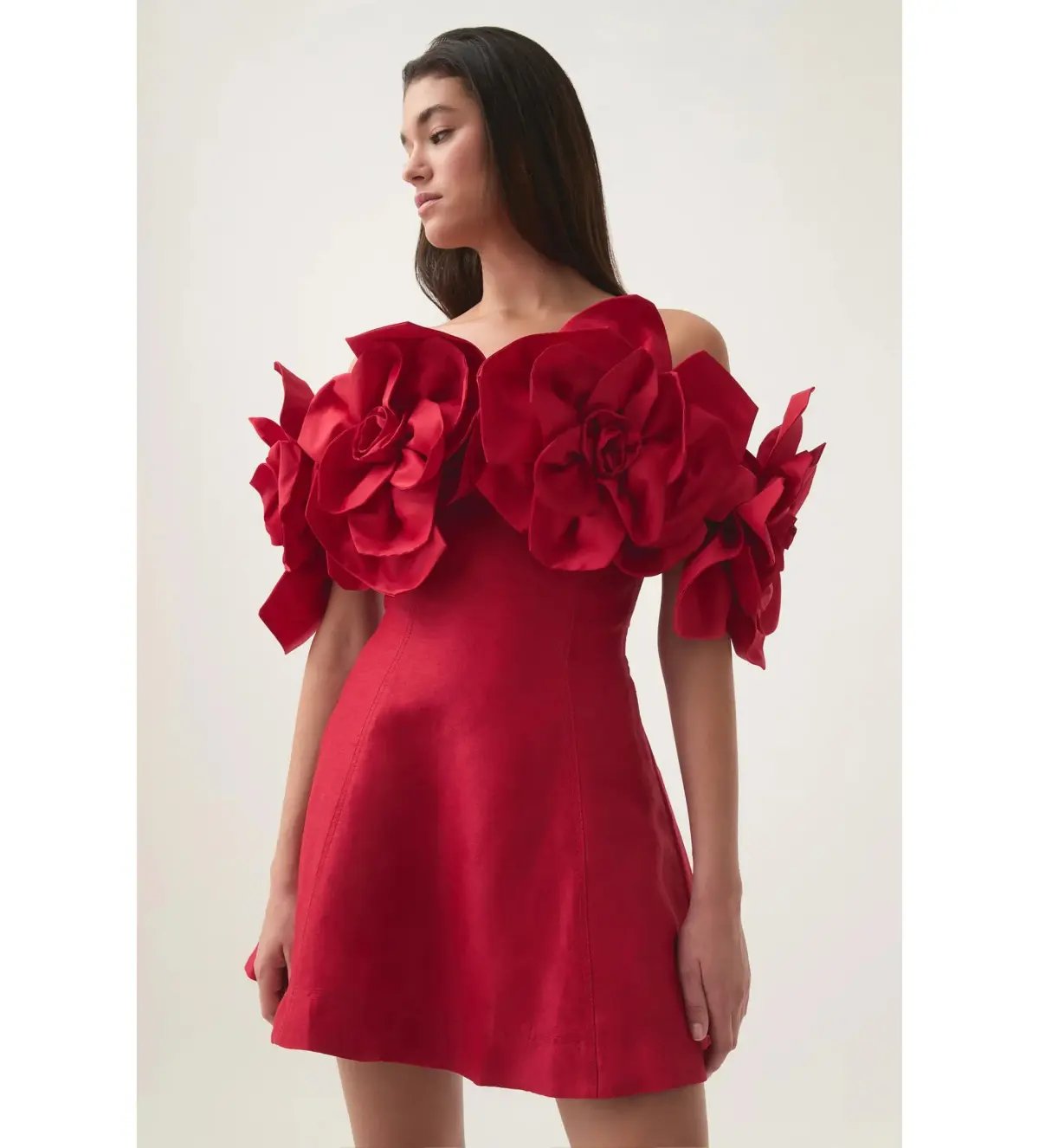 Aje Etta Mini Dress Scarlet Red Size AU 10 photo 6
