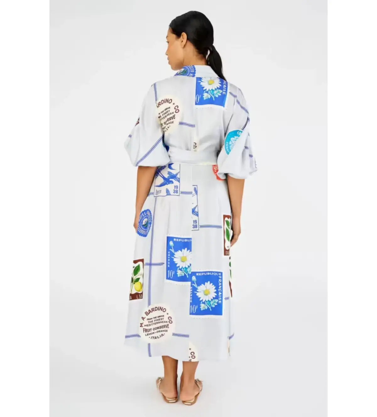 Oroton Picnic Midi Dress Print Size AU 14 photo 3