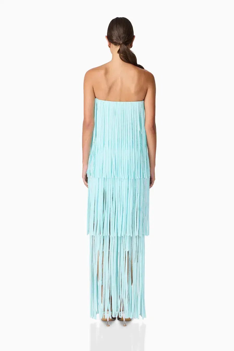 Elliatt Alya Tiered Maxi Dress in Blue Size 6 photo 2